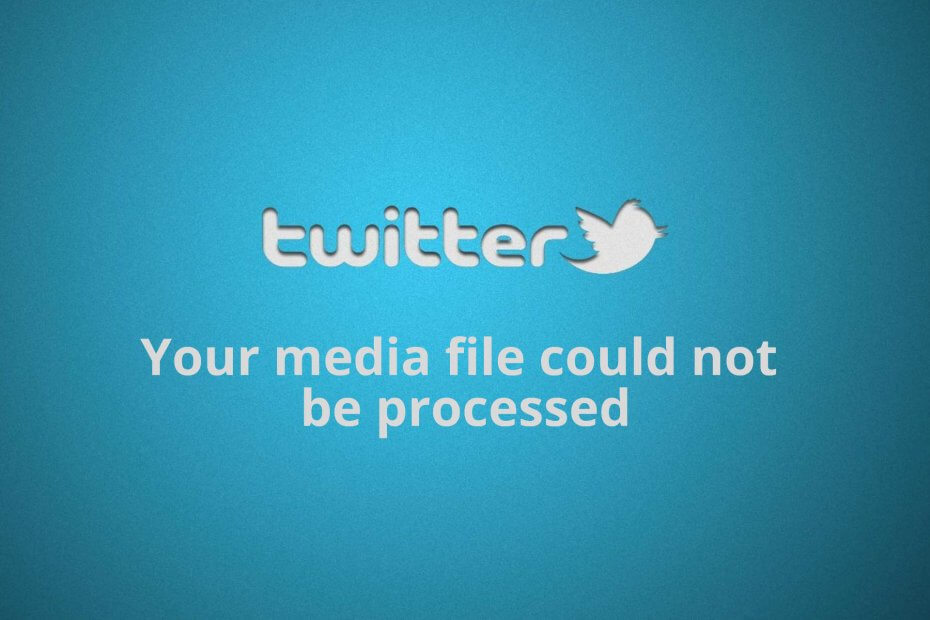 Correggi Twitter Impossibile elaborare il file multimediale