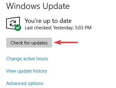 patikrinkite, ar nėra atnaujinimų mygtuko „Windows 10 Start Menu“ ir „Cortana“ neveikia