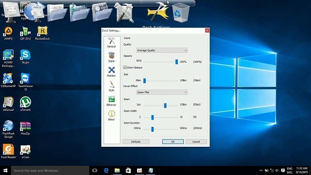 rocketdock Windows 10 앱 실행기