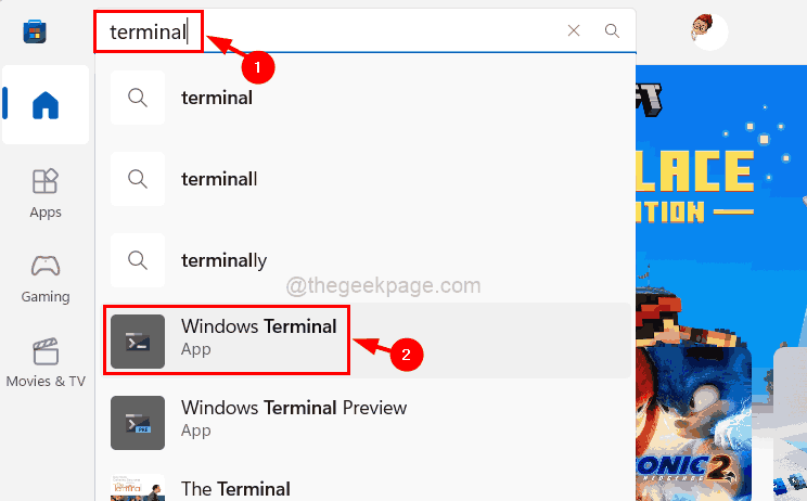 Terminal App Search Microsoft Store 11zon