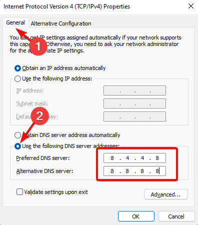 změnit DNS server