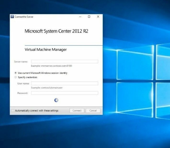 Consolele de administrare VMM se blochează pe Windows 10 v1607