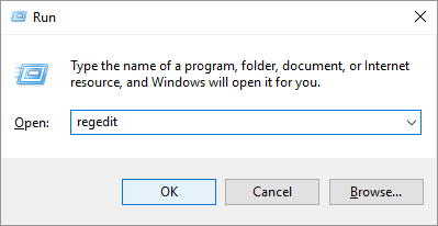 abrir o editor de registro do Windows 10