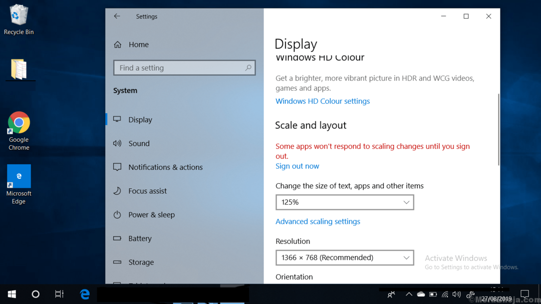 როგორ შევცვალოთ დესკტოპის ხატების ზომა Windows 10-ში