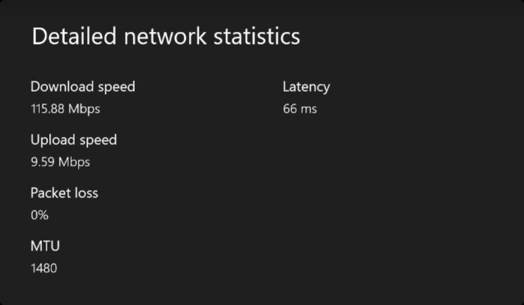 síťové statistiky xbox