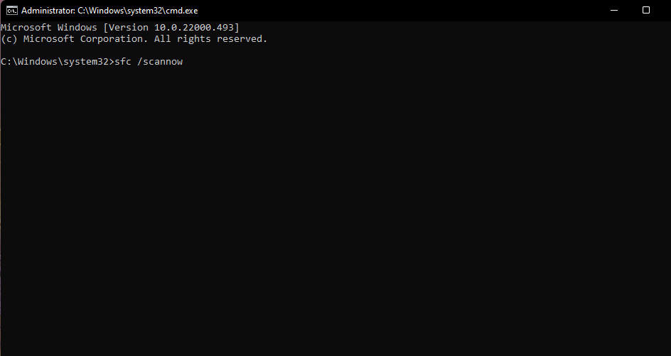 La aplicación de correo de Windows 11 del comando sfc scannow no funciona