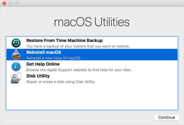 herstel van time machine back-up macbook-scherm is korrelig