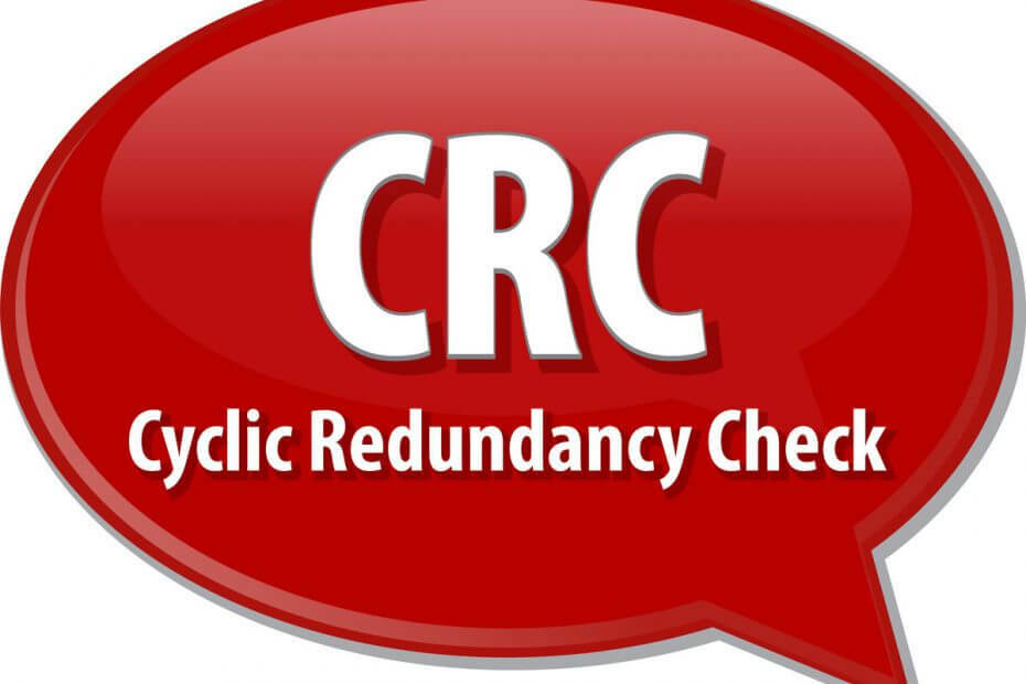 Cyclic Redundancy Check Data error Pogreška sustava Windows