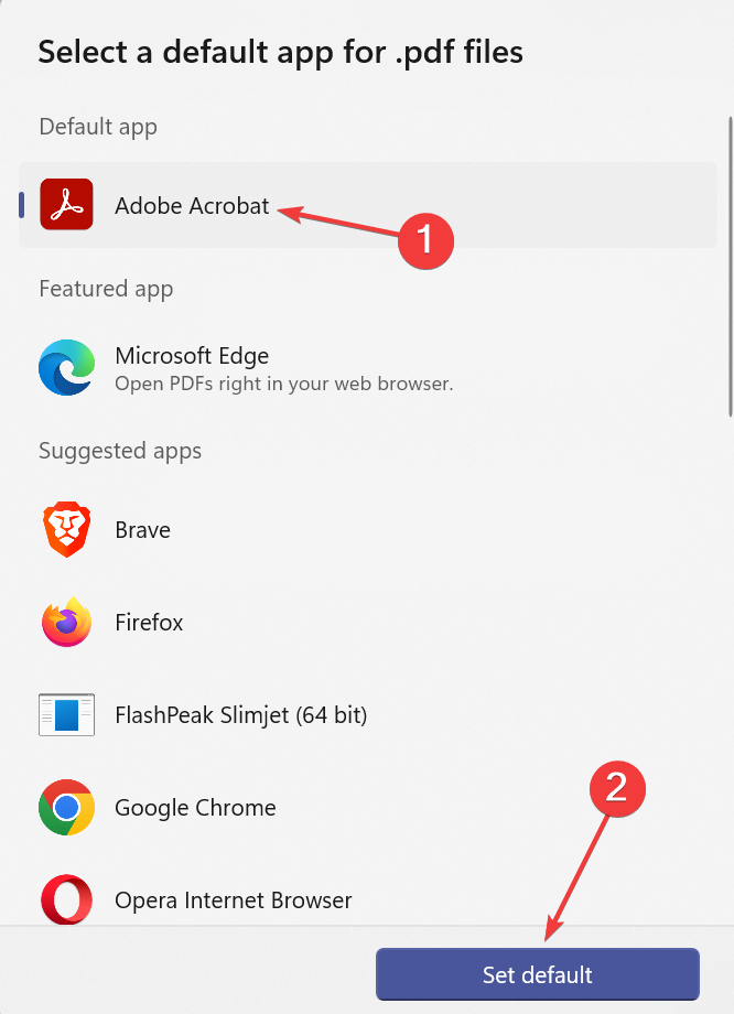 измените приложение по умолчанию, чтобы исправить отсутствие печати при щелчке правой кнопкой мыши в Windows 11