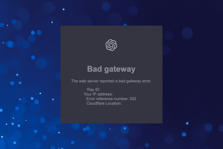 perbaiki kesalahan gateway yang buruk di ChatGPT