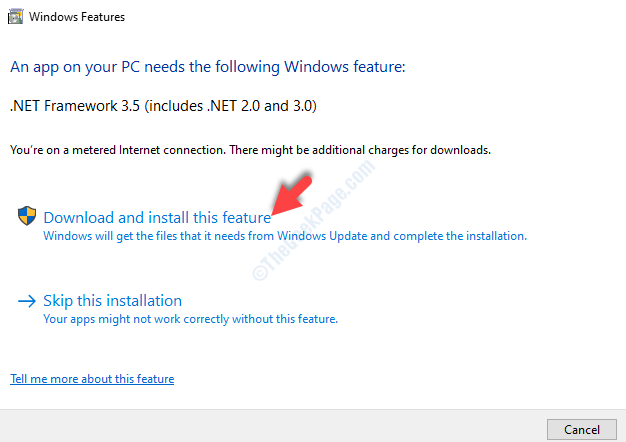 Windows-funktioner Download og installer denne funktion