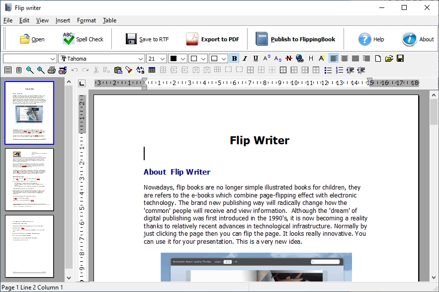 La palabra Flip Writer experimentó un error al intentar abrir el archivo