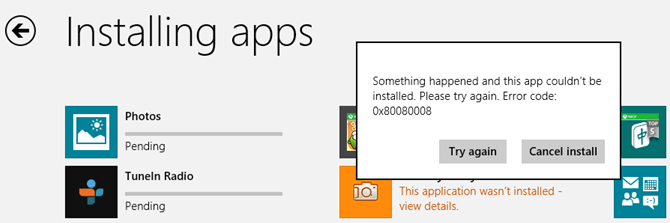 Fix Apps, die den Fehlercode x80080008 in Windows 8.1 und Windows 10 nicht installieren