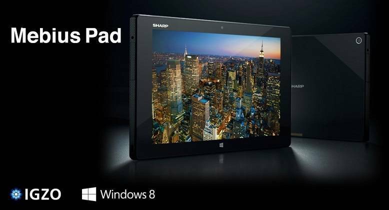 La pantalla de Sharp Windows 8 Tablet Mebius Pad es mejor que la de iPad Air
