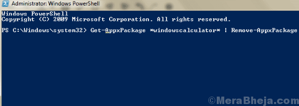 Pwrshell Code 1 เครื่องคิดเลข Windows 10 ไม่ทำงาน