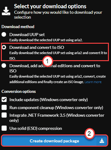 Criar pacote de download Windows 11 Iso Min