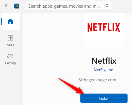 Installer Netflix à partir du magasin Min