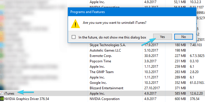 Windows 10을 실행하지 않는 ituneshelper