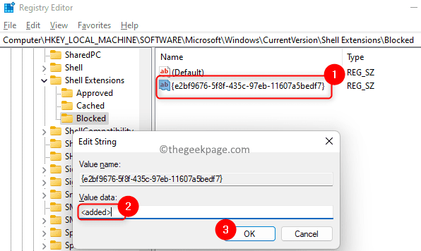 Chave bloqueada Nova modificação de string adicionada para restaurar o Classic File Explorer Min