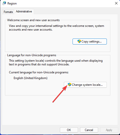 Cambiar el botón de configuración regional del sistema La aplicación de correo de Windows 11 no funciona