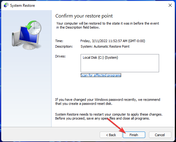 Przycisk Zakończ błąd aktywacji systemu Windows 11 0x87e10bc6
