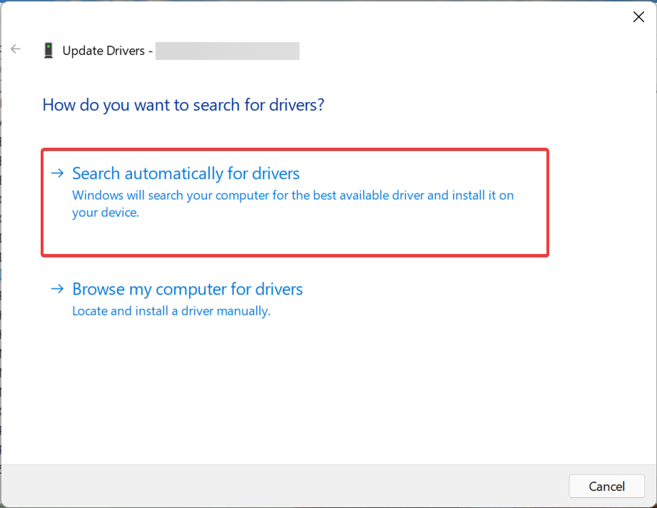 Pesquise automaticamente por drivers para corrigir o driver nvidia continua travando o Windows 11
