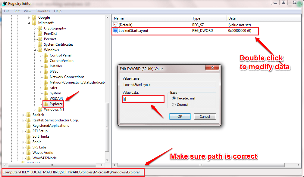 Kaip išspręsti „Pin to Start Menu“ neveikiančią problemą sistemoje „Windows 10“