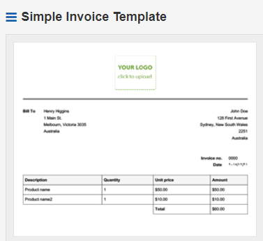 Invoice Maker Online-værktøj