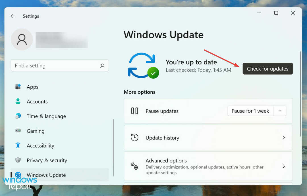 Sök efter uppdateringar för att fixa xbox-appen som inte startar spel Windows 11