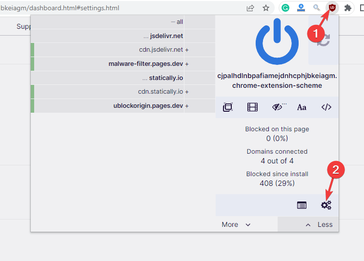 odblokovanie pôvodu nefunguje vo Firefoxe