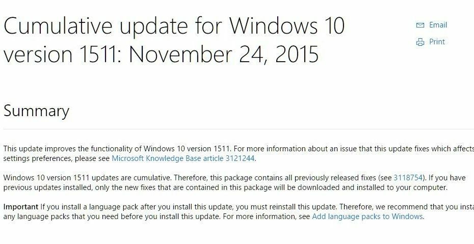 ISO- ები Windows 10 v1511 ბარიერისთვის კიდევ ერთხელ ხელმისაწვდომია ჩამოსატვირთად