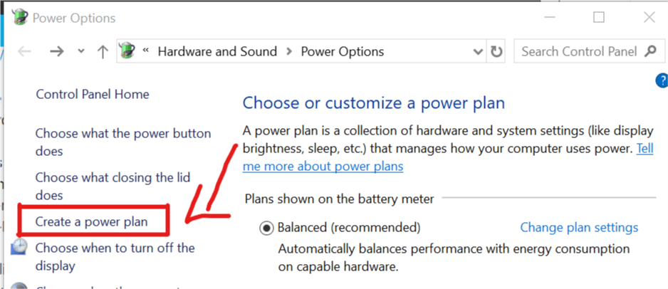Hozzon létre egy Power Plan Windows 10 videóexport hibakódot 30