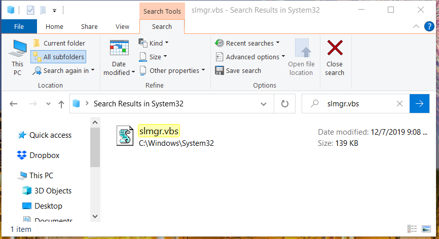 slmgr.vbs-Datei Windows-Fehlercode 0xc004f025