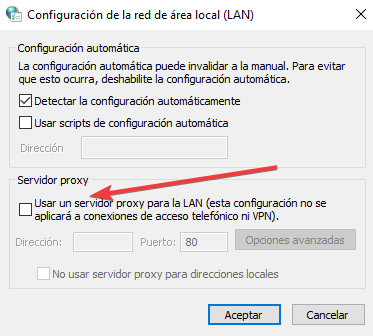 Använd en proxyserver för LAN