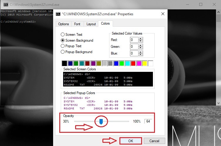 Как сделать CMD прозрачным в Windows 10