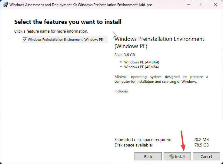 Instalar – Crie um disco inicializável WinPE para Windows 11