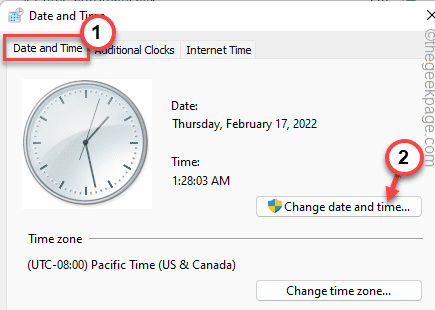 Změnit datum a čas min