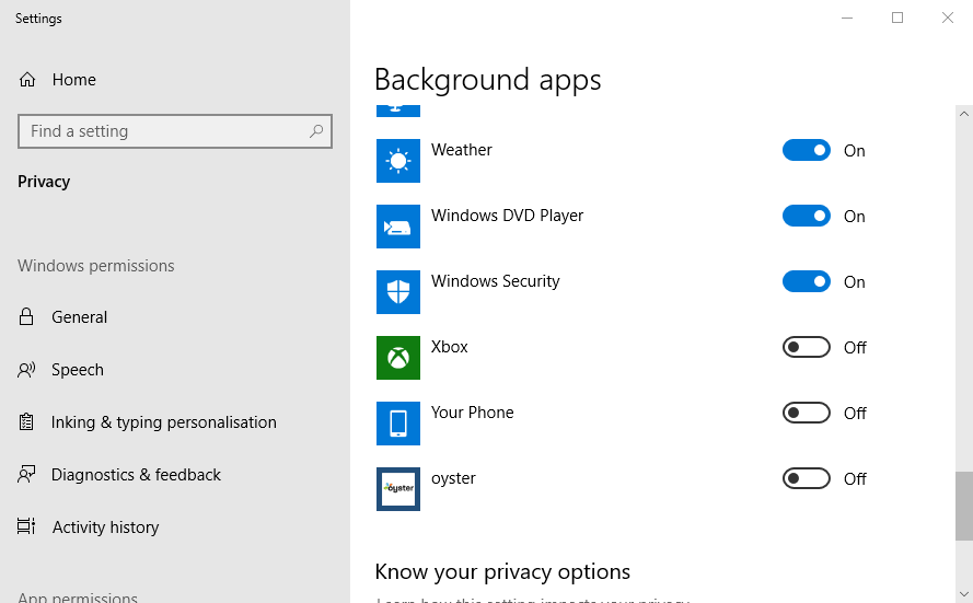 wyłącz aplikację Twój telefon w systemie Windows 10