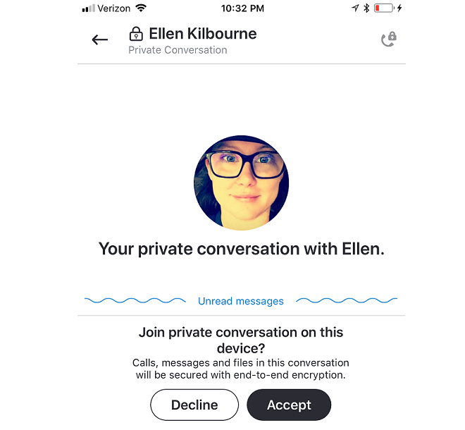 conversazione privata su skype