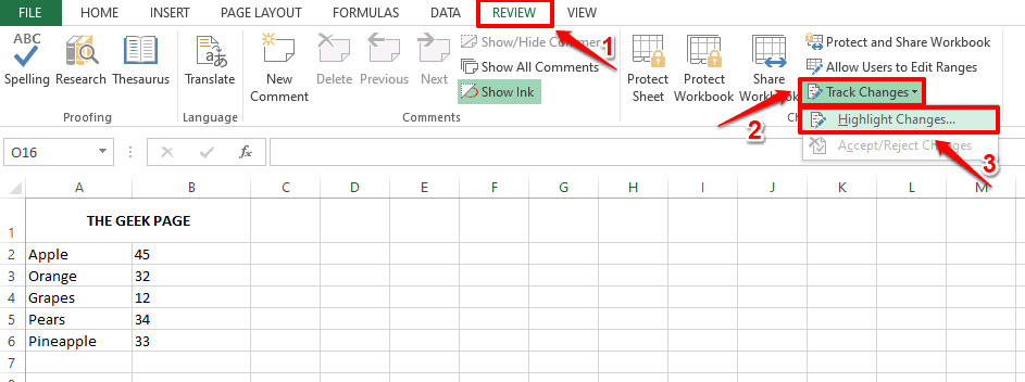 Hur man spårar ändringar i Microsoft Excel