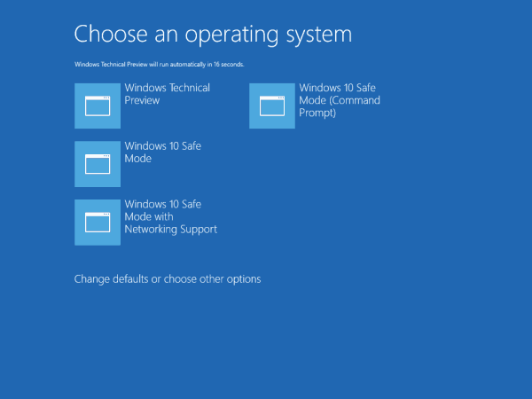როგორ დავამატოთ უსაფრთხო რეჟიმის ფუნქცია ჩატვირთვის მენიუში Windows 10-ში