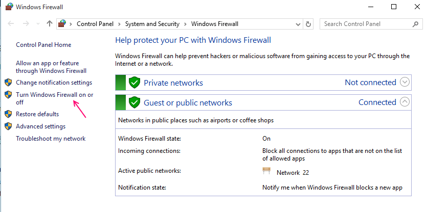 إصلاح الوصول المحدود إلى الشبكة / لا يوجد اتصال إنترنت windows 10