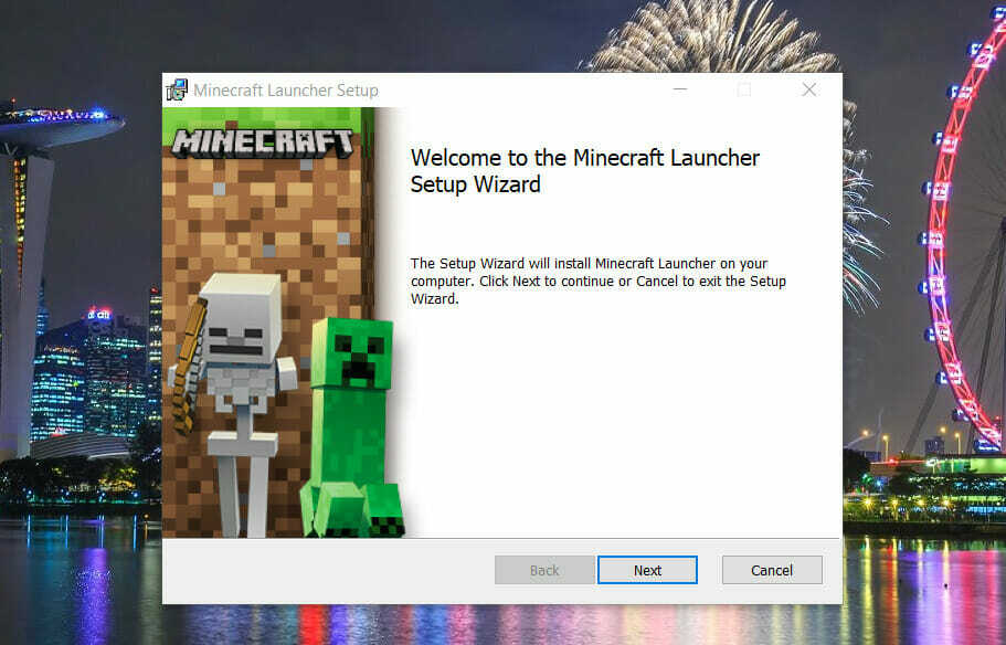 Okno Minecraft Launcher za prenos minecraft windows 11