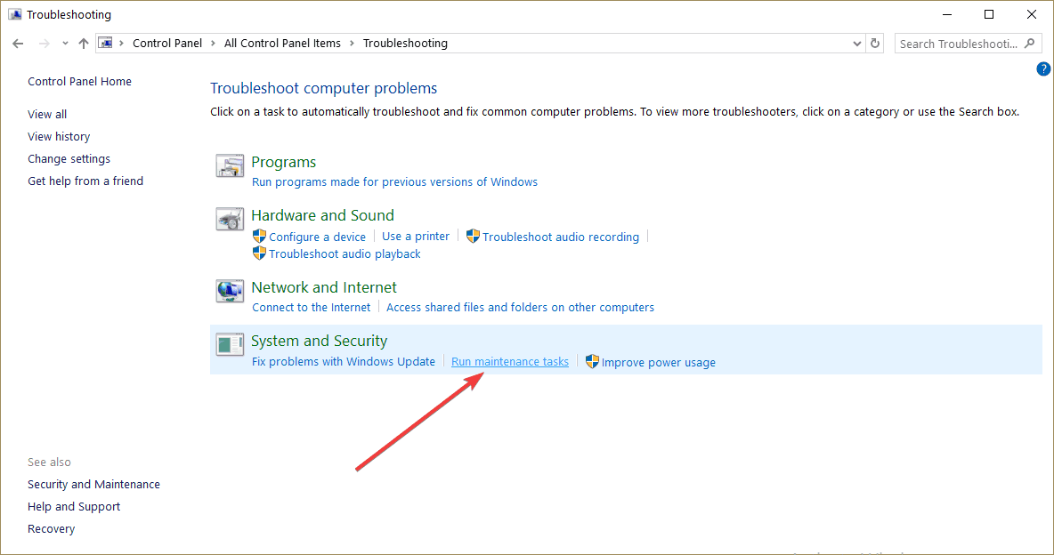 изпълнявайте задачи за поддръжка на Windows 10
