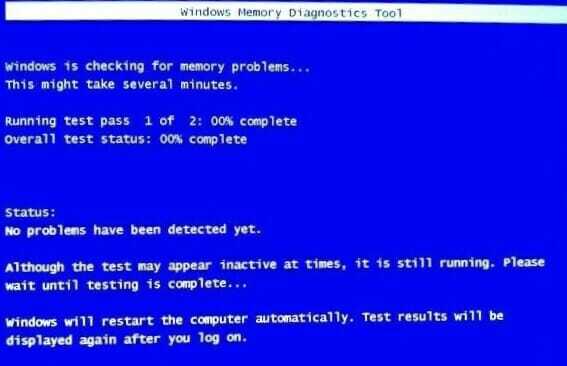 การเรียกใช้เครื่องมือวินิจฉัยหน่วยความจำของ Windows