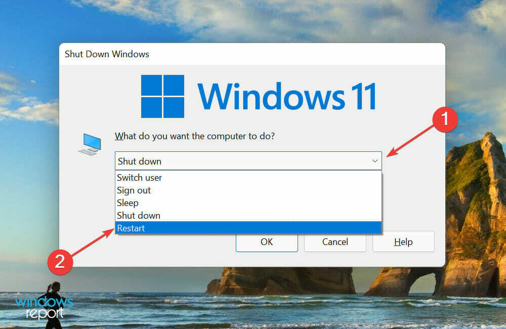 riavvia il computer su come controllare la temperatura della CPU di Windows 11