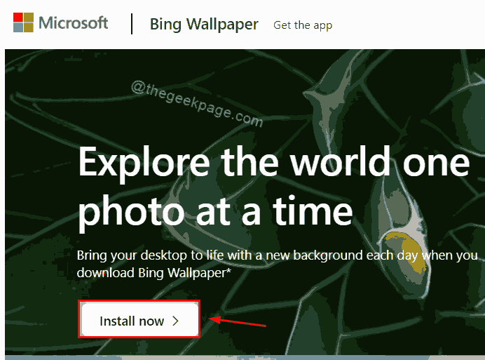 „Bing Wallpaper“ diegimas dabar 11zon