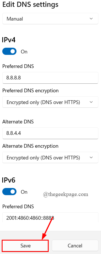 Enregistrer le minimum DNS