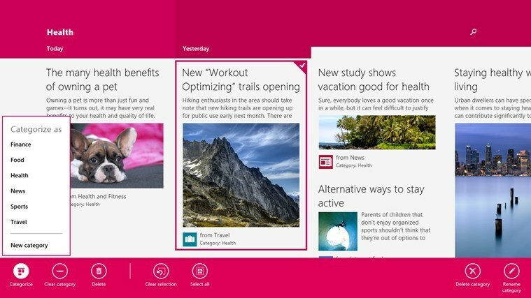 A Windows olvasólista alkalmazás támogatja a Windows Phone alkalmazást, ingyenesen letölthető