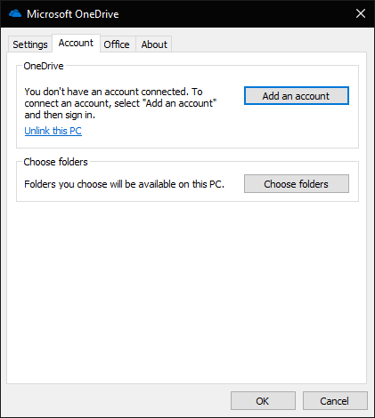 Налаштування OneDrive Windows 10